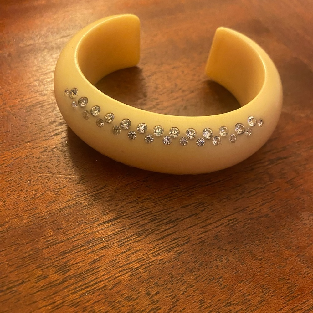 Vintage ivory celluloid cuff bracelet